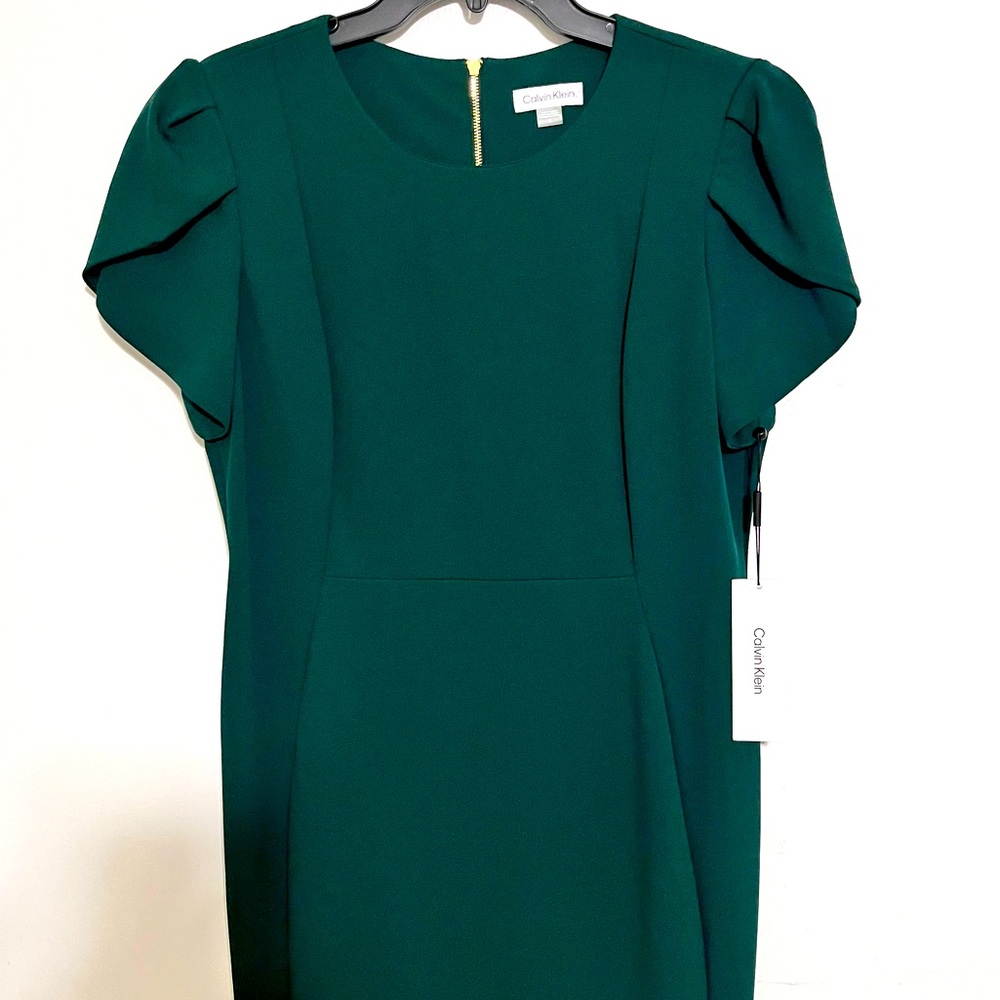 Calvin Klein Emerald Green Midi Dress